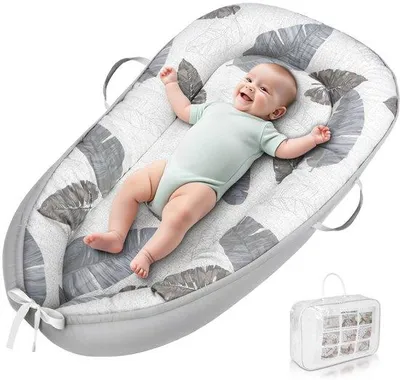 Produktbild von Babynest-Pod für Neugeborene - 100% atmender Baumwolle - tragbar und verstellbar