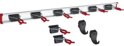 Obrázek produktu pro Držák nářadí, lišta, 100 cm, s 8 držáky + 2 háčky