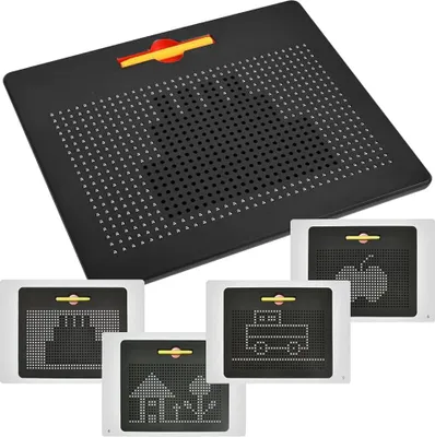 Produktbild von Magnetisches Zeichenbrett, Magnettafel, Kreatives Zeichenbrett mit Magnetstift, Magnettafel, Schwarz