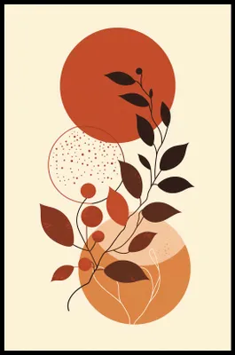 Produktbild von Moderne Boho-Poster für das Wohnzimmer 53x81cm Farbton Palette