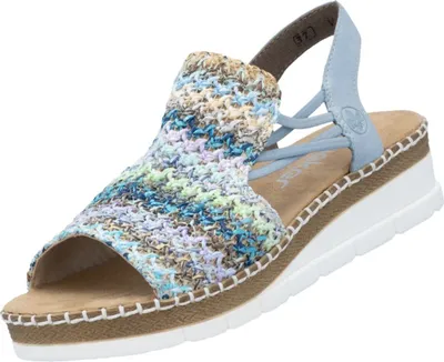 Produktbild von Rieker - Sandale blau kombi, Größe:40, Farbe:blau-multi/aqua 91