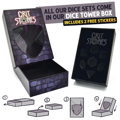 Produktbild von Glassstaff - Fire Giant's Gaze Floating Eye RPG Dice Set - CritStones Dice