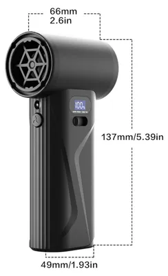 Obrázek produktu pro INF Ruční přenosný ofukovač prachu - bezdrátový dobíjecí ofukovač 4000mAh, 110000 rpm, 4 rychlosti, 40W