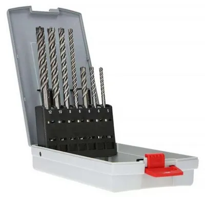 Image de Bosch SDS-plus 7X forets marteau 7 pces 5/6/6/8/8/10/12mm ( 2607017502 ) 4 tailleurs tête pleine