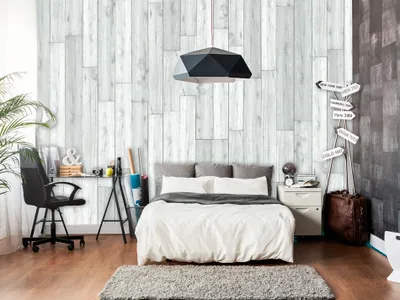 Produktbild von PURO TAPETE - Realistische Tapete ohne Rapport und Versatz 10m Vlies Tapetenrolle Wandtapete modern design Fototapete - Bretter Holz f-A-0424-j-b