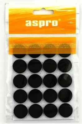 Obrázek produktu pro Samolepicí plstěné podložky černé fi 20 mm 20 ks.