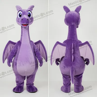 Image de Mascotte MASTICOT Ptérodactyle Câline Violette
