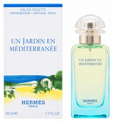 Produktbild von Hermes Un Jardin en Mediterranee, Unisex, 50 ml, Nicht nachfüllbare Flasche, Spray, Alcohol, Aqua (Water), Parfum (Fragrance), Limonene, Ethylhexyl Methoxycinnamate, Butyl..., 1 Stück(e), KI-generiertes Bild