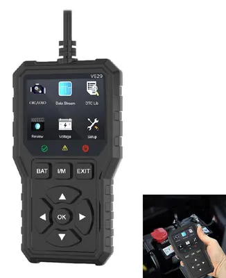 Produktbild von Enhanced OBD2 Diagnosegerät, OBDII Diagnose Fehlerspeicher Auslesen, Auslesegerät OBD-II Diagnosewerkzeuge, Motor Fehlercodeleser, 10 Sprachen