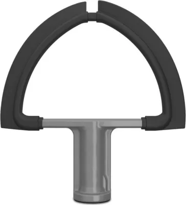 A studio shot of a kitchen mixer attachment.