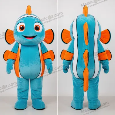 Image de Poisson MASTICOT Clown Gonflable et Rembourré, Costume Mascot