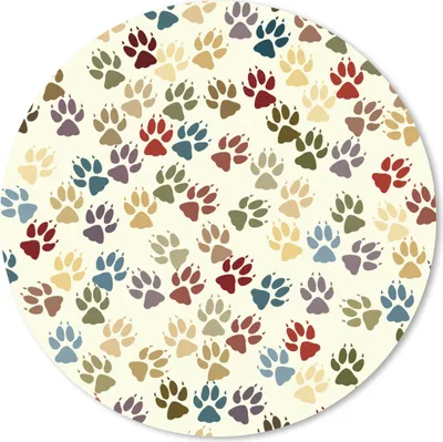 Produktbild von MuchoWow® Mauspad Mousepad Muster - Hund - Pfoten - Jungen - Mädchen - Kinder - Kind 50x50 cm - Mousepads - Maus Mat - Pad - Mausunterlage - Vinyl