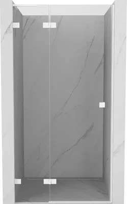 Immagine prodotto di Mexen Lunar L porta doccia a battente sinistra 95 cm, trasparente, bianco - 834L-095-000-20-00-L