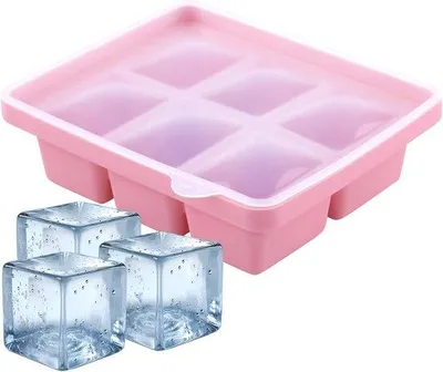 Produktbild von IJsbladen, ijsblokvorm - Herbruikbaar 6 rooster ijsblokvorm | Perstype, anti-stick, multifunctioneel keukengadgetVertaling: Eisblätter, eiswürfel - Wiederverwendbar 6-Raster-Eiswürfel | Perspektiv, antistatisch, multifunktionales Kochgerät