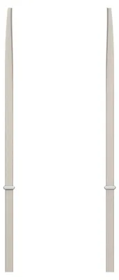 Two light brown straps with silver adjusters, presented vertically against a white background.