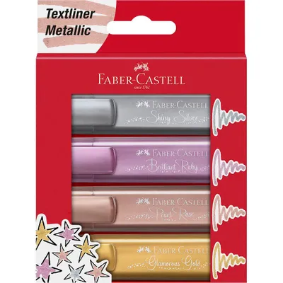 Zdjęcie produktu dla Zakreślacz FABER-CASTELL TL 46, różne kolory, 4 szt.