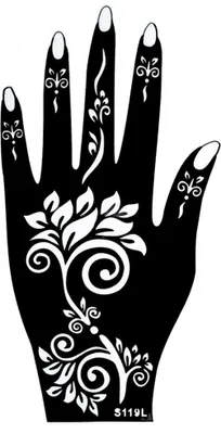 Produktbild von Henna Tattoo Schablone für die Linke Hand