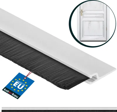 Produktbild von KOTARBAU Bürstendichtung 100 cm Weiß Selbstklebende Türdichtung Dichtungsstreifen Zugluftstopper Streifenbürste Türbürste Türbodendichtung