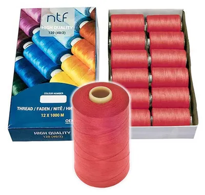 Nähgarn Polyester 12 Spulen koralle
