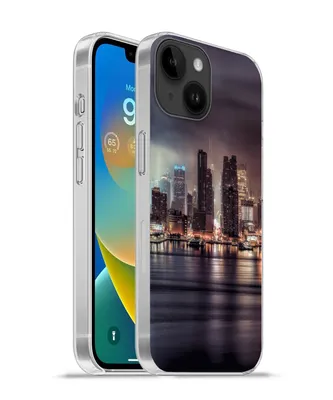 Produktbild von MuchoWow® Handyhülle Schutzhülle Hülle für Apple iPhone 14 - Softcase New York - Sturm - Skyline Silikon Softcase Handy Hülle - Mobiltelefonhülle