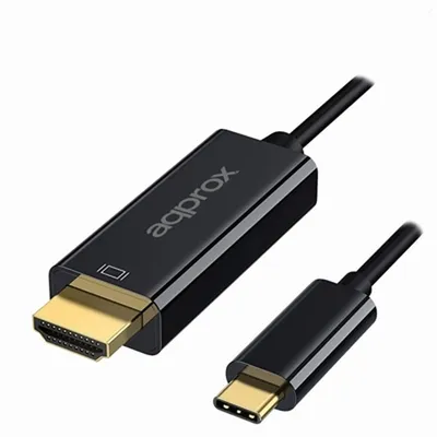 Produktbild von Approx APPC52, 0,12 m, USB-c, HDMI, 3840 x 2160 Pixel, Schwarz