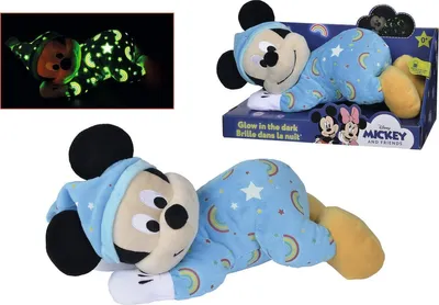 Produktbild von Mickey Maus Baby Kuscheltier mit Strampler 30 cm - Glow in the Dark