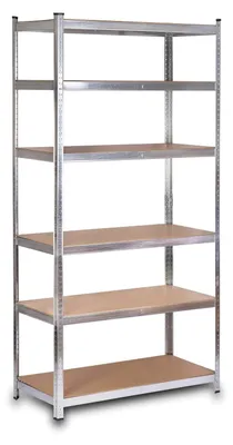 Immagine prodotto di Scaffale da cantina in metallo - 222 x 110 x 50 cm - 6 ripiani - 150 kg per ripiano - Argento zincato