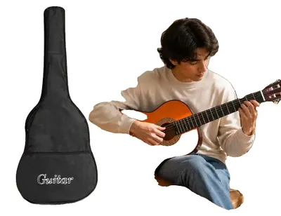 Image de Guitare acoustique, corps en tilleul, taille 39 pouces, 12 frettes, idéale pour les débutants, unisexe
