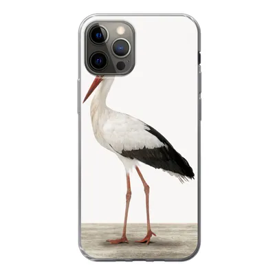Produktbild von MuchoWow® Handyhülle Schutzhülle Hülle für iPhone 13 Pro Storch - Vogel - Tiere - Jungen - Kinder - Mädchen Silikon Softcase Handy Hülle - Handy-Tasche