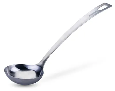 Edelstahl-Soßenkelle 30 cm, spülmaschinengeeignet, silber