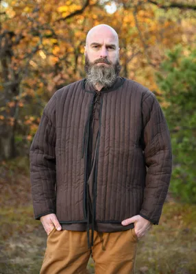 Produktbild von Wattierte Jacke, braun - schwarz L