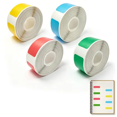 Thermo-Labelband 4 Rollen, 12x40 mm, für P15/P12/D30, bunt