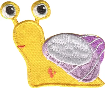 Produktbild von Schnecke Tier - Aufnäher, Bügelbild, Aufbügler, Applikationen, Patches, Flicken, Zum Aufbügeln, Größe: 6 x 4,9 cm