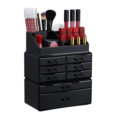 Produktbild von relaxdays 1 x Make Up Organizer schwarz