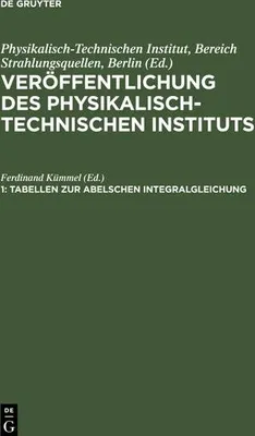 Produktbild von Tabellen zur Abelschen Integralgleichung