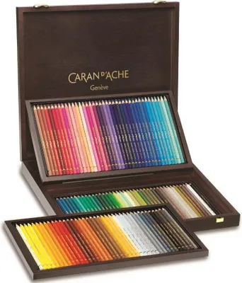 Image de CARAN D'ACHE 666920 CARAN D'ACHE Crayons de couleur PABLO, coffret de 120 pièces en bois