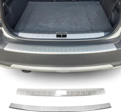 Productafbeelding van Ladebakbeschermer en bumperset voor Skoda Yeti, modeljaren 2010-2013, gemaakt van geborsteld roestvrij staal