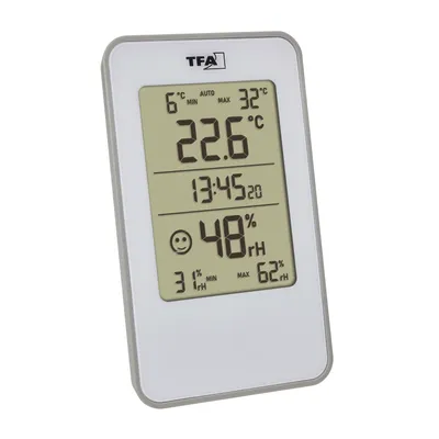 Produktbild von Digitales Thermo-Hygrometer, weiß, 30.5057.02, TFA Dostmann