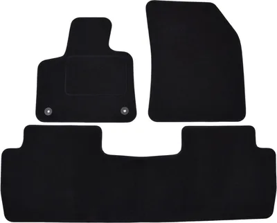 Image de Tapis De Sol Noir Velours Pour Peugeot 5008 2017-2024 3pcs, Ajustement précis, Base Antidérapante, Renforcée dans la Zone de la Pédale