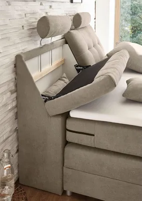 Produktbild von Palermo 180x200 cm Boxspringbett mit Motor Sand, Ausführung:Variante 2