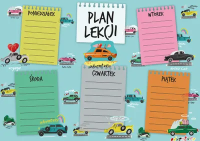 Immagine prodotto di Plan lekcji Auta A5