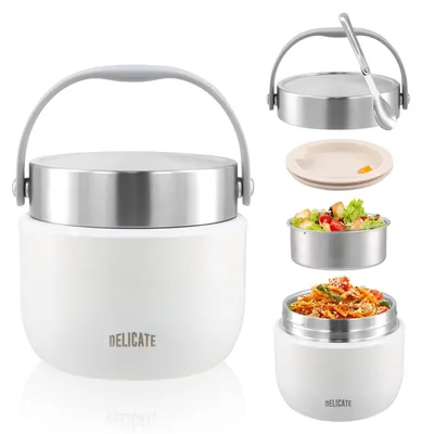 Immagine prodotto di Omgoods - Contenitore termico per alimenti da 1200 ml con coperchio