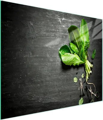 Image de Planche à découper en verre 52x30 basilic