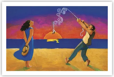 Produktbild von Poster - Poster ohne Rahmen - Symbol Liebe Surrealismus - 91,5x61 cm - Wand Bild - Wanddeko - Wandbilder - Kunstposter - Wandposter - Bilder - Kunstdruck - Wanddekoration - Wandbild - P2XAA91x61-4411