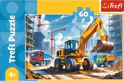 Produktbild von Puzzle 60 Baggerlader Traktor 17406