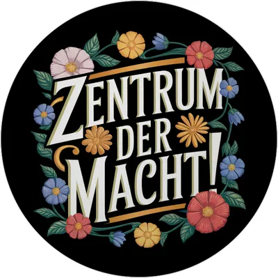 Produktbild von Zentrum der Macht Blumensprache Magnet rund