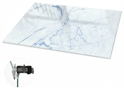 Produktbild von Glas Tischplatte 120x80 cm – Tischauflage aus gehärtetem Glas – Glasplatte für Esstisch – Küchentischplatte aus Glas – Tischschutz Glas modern – Dekorative Glasplatte – Pflegeleichte Glastischplatte – Sicherheitsglas Tischplatte – Marmor-Eleganz, KI-generiertes Bild