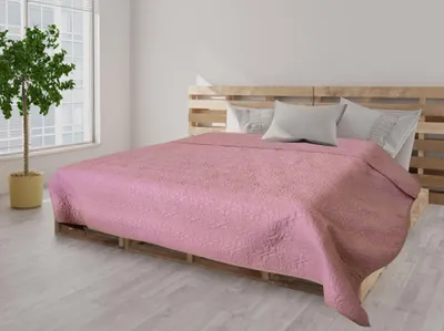 Produktbild von Tagesdecke Bettüberwurf Allzweckdecke ca. 220x240 cm Überwurf Patchwork Sofa XXL Design: VINTAGE Roses mauve