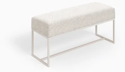 Produktbild von Gepolsterte Sitzbank 90 cm – Metallgestell, Stoff