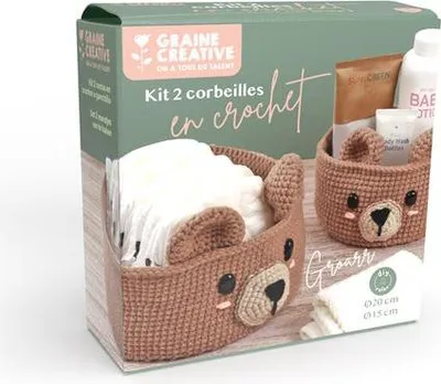 Produktbild von Set mit 2 Bärenkörben – Graine Creative